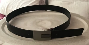 Men's Belt size 38 / 95 GENUINE LEATHER DRESS OR CASUAL Reversible Black-Brown - Picture 1 of 4