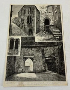 1881 Zeitschriftenstich ~ CHRISTOPHER COLUMBUS HAUS AUF FUNCHAL Madeira, Portugal - Bild 1 von 1