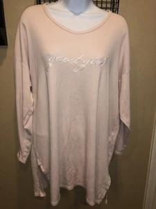 Victoria's Secret Night Shirt Pale Pink XS Extra Small Oversized “GOOD GIRLl” - Picture 1 of 6