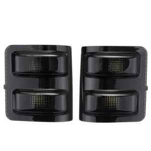 Lente de luz de giro con espejo de remolque lateral ahumado para camioneta Ford F250 F350 F450 2 piezas - Imagen 1 de 5