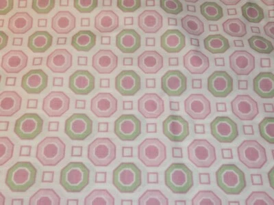 LITTLE HOUSE, Honeycomb Pink by Annette Tatum for Free Spirit Cotton Fabric FQ - Image 1 of 4