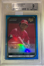 Johhny Cueto 2008 Bowman Chrome Blue Refractor /150 Bgs 9