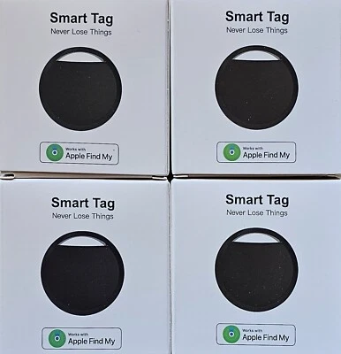 4 PACK Oscanna Tracker Tag Compatible with Apple Find My Airtag, air tag ,BLACK