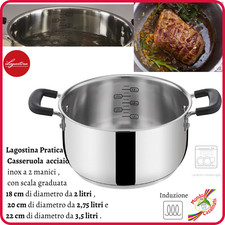 Pentola Casseruola a induzione in acciaio inox 18 20 22 casseruole lagostina per