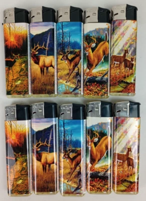 Lot of 10 Winlite Lighters Brand New Deer Hunter Stag Wildlife Nature - Image 1 of 2