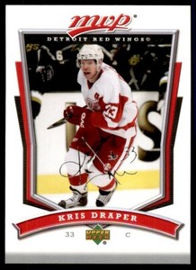2007-08 Upper Deck MVP Kris Draper Detroit Red Wings #237