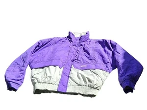 Vintage CB Sports Insulated Winter Jacket Men Sz XL Purple Gray Casual Outerwear - Picture 1 of 10