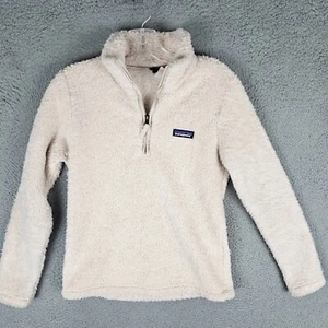Patagonia Womens XS Los Gatos 1/4 Zip Fleece Pullover Jacket Ivory 25235 - Picture 1 of 11