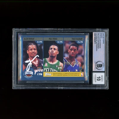 Allen Iverson / Kobe Bryant 2002 Topps #179 Black Parallel SP #/500 AI Autograph - Image 1 of 2