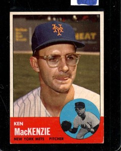 1963 TOPPS #393 KEN MACKENZIE VGEX METS *X104088