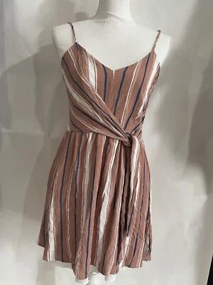 Vestido Everly Talla S Multicolor Rayas Forrado Sin Mangas  Foto 1 de 4