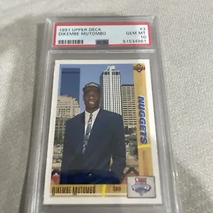 1991-92 Upper Deck Dikembe Mutombo Rookie PSA 10 Basketball Card #3 - Picture 1 of 5