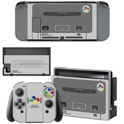 Nintendo Switch Console JoyCon Skin Super NES Retro SNES Sticker Skin Decals - Image 1 of 2