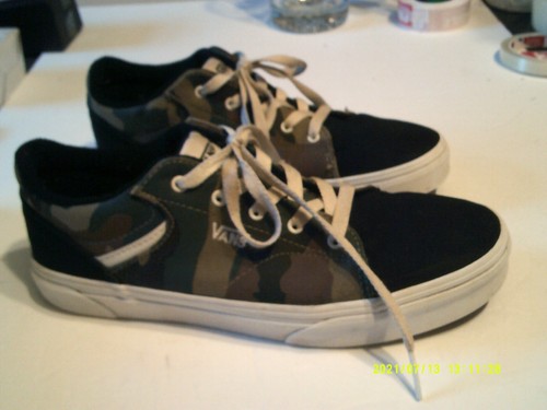Sneakers mimetiche Vans off the Wall in pizzo nero 500714 giovani taglia 6 (cestino 1)