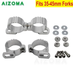Kit de hardware de abrazadera de carenado frontal cuarto de aluminio para horquillas de 35-45 mm motocicleta - Imagen 1 de 9