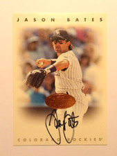 Colorado Rockies JASON BATES Autographed Baseball Card 1996 Leaf