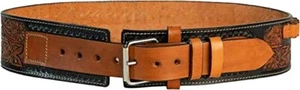 Cinturón Western Cuero Floral Tooled .22/.44/.45/.38/. soporte bucles cinturón tooled - Imagen 1 de 42