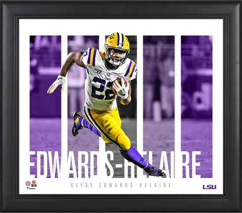 Clyde Edwards-Helaire LSU Tigers Framed 15x17 Player Panel Collage Cover