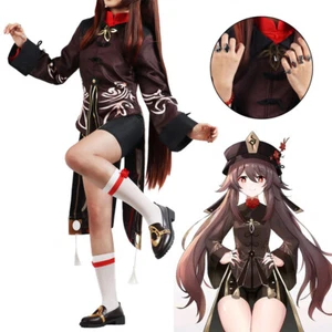 Genshin Impact Hu Tao Cosplay Hutao Disfraz Conjunto Completo Uniformes para Mujer - Imagen 1 de 14