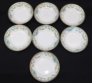 Set of 7 Haviland Limoges France Noinville 33941 Sauce Bowls Gold Edge 5" - Picture 1 of 6
