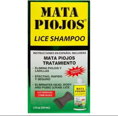 CHAMPÚ PARA TRATAMIENTO DE PIOJOS MEDICADOS MATA PIOJOS, 2 FL. OZ.   Foto 1 de 3