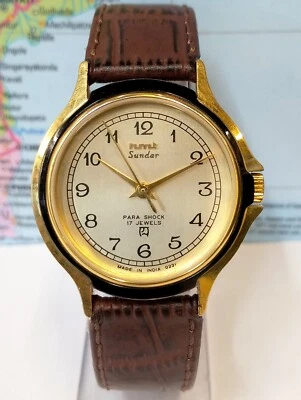 HMT SUNDAR 17 JEWELS WINDING 051893 INDIA MEN'S FULL WORKING VINTAGE - Image 1 of 4