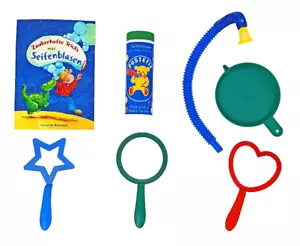 Seifenblasenspiel Kinder Pustefix Heft Schlange Zauberhafte Tricks Stern Herz - Bild 1 von 6