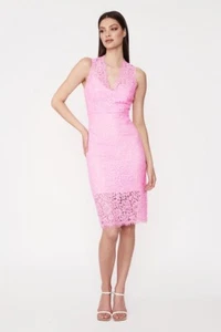 NEW Bardot Size S US 4 Milana Lace Sleeveless Cocktail Sheath Dress Pink NWT - Picture 1 of 10