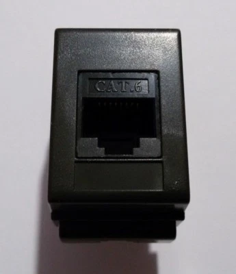 presa di rete dati rj45 cat6 compatibile bticino living classic nero - Immagine 1 di 4