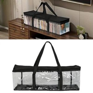 DVD Storage Bag Clear Windows CD Holder For Movies Media Case With Hand - Picture 1 of 9