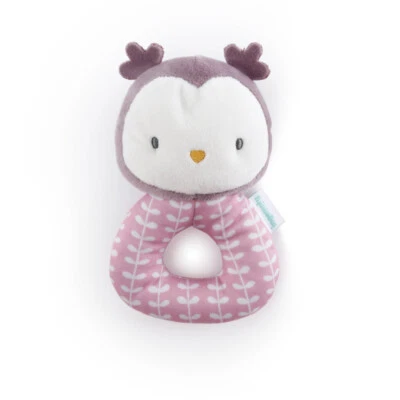 INGENUITY - Eule Nally™ weiche Plüsch Ringrassel ab 0 Monate pastell rosé