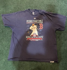 Camiseta Majestic Boston Red Sox Pedro Martínez 2015 HOF Inductee 2XL XXL - Imagen 1 de 6