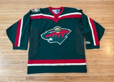 Minnesota Wild CCM Maska Jersey Mens L Vintage Green EUC NHL  - Image 1 of 4