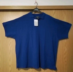 Polo Russell Athletic cotone professionale 5X alta blu royal colletto bottoni allenamento - Foto 1 di 14