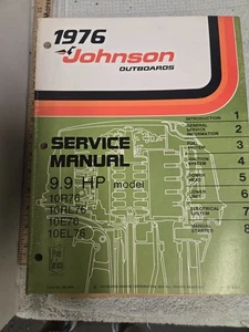 Johnson fuerabordas manual de servicio, 1976, modelos de caballos de fuerza de 9,9 HP - Imagen 1 de 1