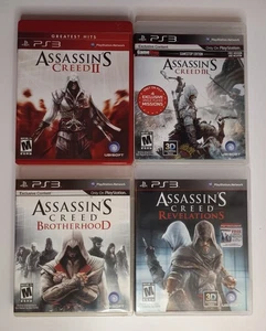 Assassin’s Creed PS3 Game Bundle of 4: II - III - Brotherhood - Revelations - Picture 1 of 4