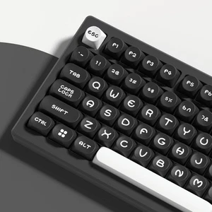PBT Keycaps - MOA Keycaps 75 PercentBlack Keycaps Japanese  Custom Key caps13 - Picture 1 of 6
