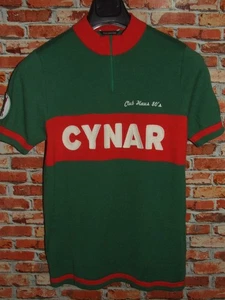 EROICA MAGLIA SHIRT BICI CICLISMO VINTAGE 70'S CYNAR 50% LANA RICAMATA REMAKE - Imagen 1 de 3
