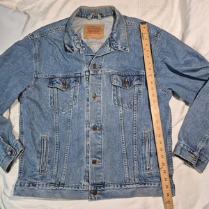 Vintage Levi's Denim Trucker Jacket Mens XL Made in USA 70508-7112 - Picture 1 of 20