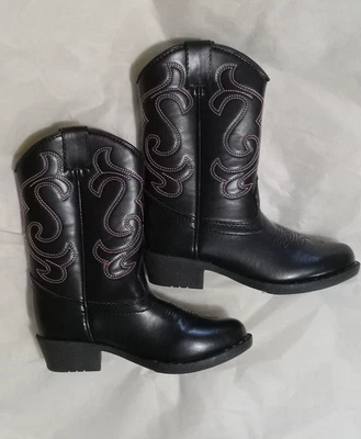 Ковбойские сапоги вестерн выцветший славы Уэйн стиль размер 10 черный новый w поврежденная коробка - Изображение 1 из 4