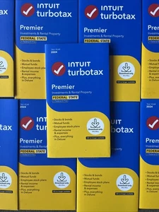 2024 Intuit Turbotax Premier Investments Vermietung Bundesland Fenster Mac versiegelt - Bild 1 von 7