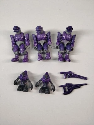 Halo Mega Bloks Purple Elite & Grunt Lot of 5 - Image 1 of 3