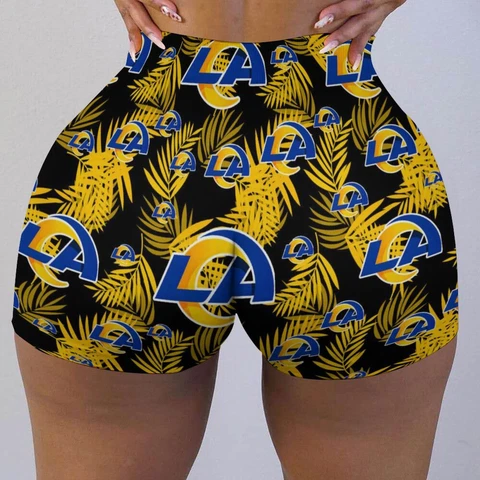 Los Angeles Rams Women's Shorts Fans Printed Shorts Soft and Elastic Shorts Cover