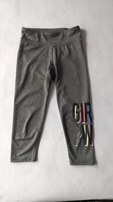 GIRLS GAPFIT Girl Power LEGGINGS SIZE Medium Gray Athleisure  - Image 1 of 4