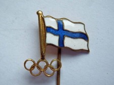 OLIMPIADI FINLANDIA FINLAND OLYMPIC GAMES vecchia spilla old pin
