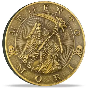 Memento Mori Carpe Diem Coin Stoic Reminder Token Skull Challenge Coin - Picture 1 of 6