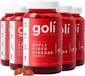 Goli Apple Cider Vinegar Gummies 60 Count -5 Pack EXP 2025