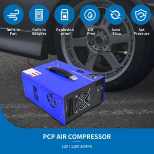 30MPA 12V 110V PCP Compressore Aria Pompa Alta Pressione 4500PSI per Fucile Paintball - Foto 1 di 11