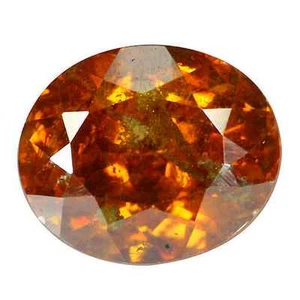 3.15 cts Rare Natural Oval-cut Orange VVS Sphalerite (Spain) - Picture 1 of 2