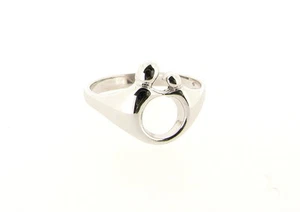 Mother and Child Ring Sterling Silver Sizes I to S Hand Finished Made in England - Picture 1 of 6